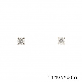 Tiffany & Co. Solitaire Diamond Earrings 0.34ct G/VS